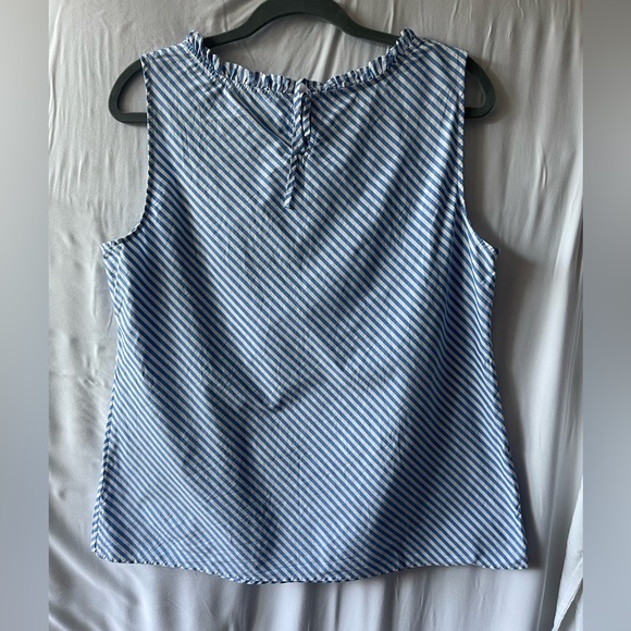Talbots sleeveless blue striped blouse - Picture 2 of 7